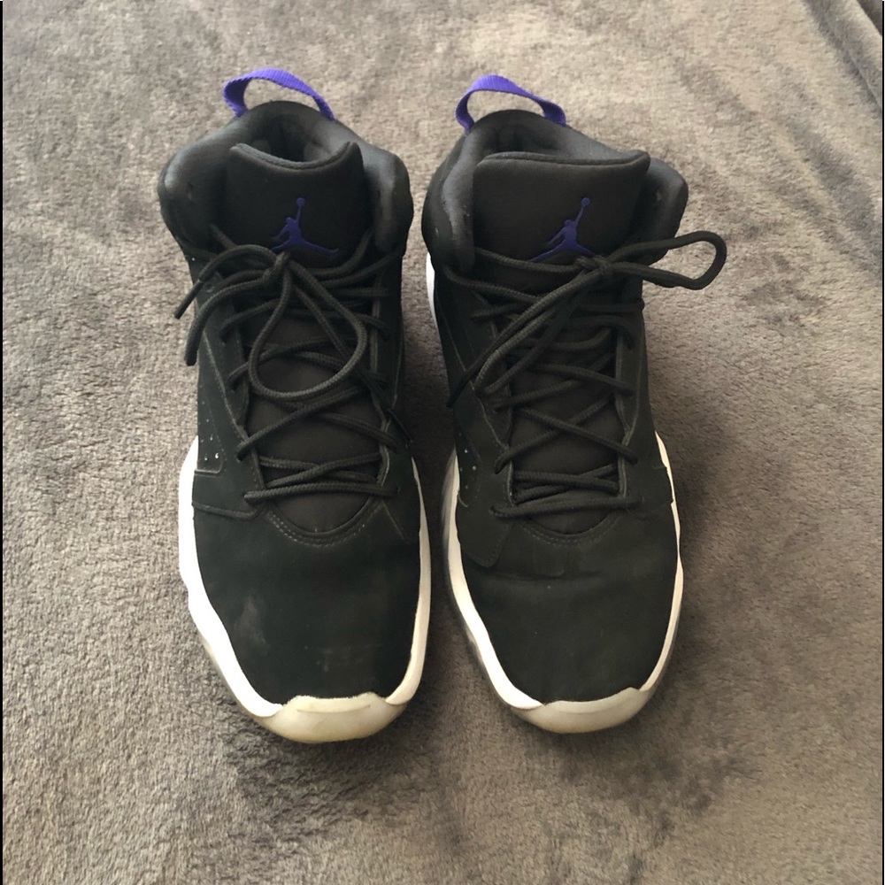 Black with purple tag Jordan’s